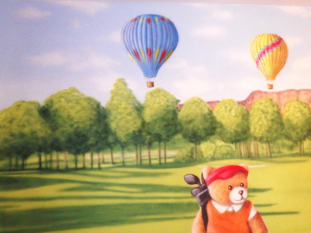 Teddy bear golf player